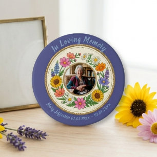 Floral Botanical Cottagecore Memorial 7.5 Cm Round Badge