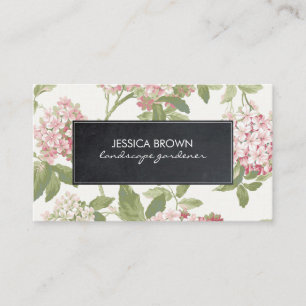 floral botanical hydrangea business card