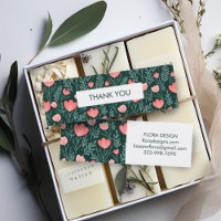 Floral Botanical Pattern Green Order Thank You 