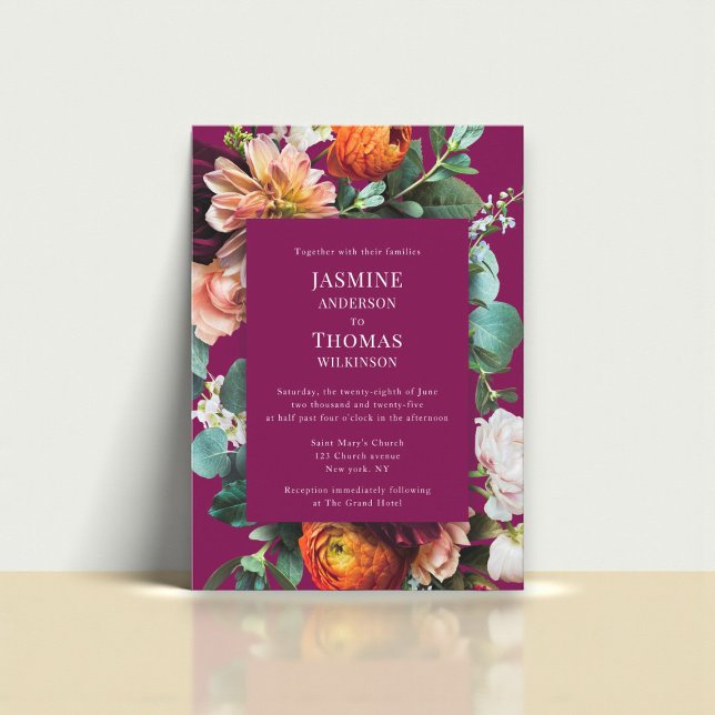 Floral  Botanical Wedding Invitation (Creator Uploaded)