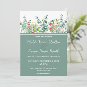 Floral Botanical Wedding Invitation