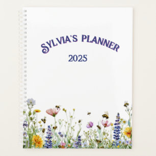 Floral Bottom Border with Year Planner