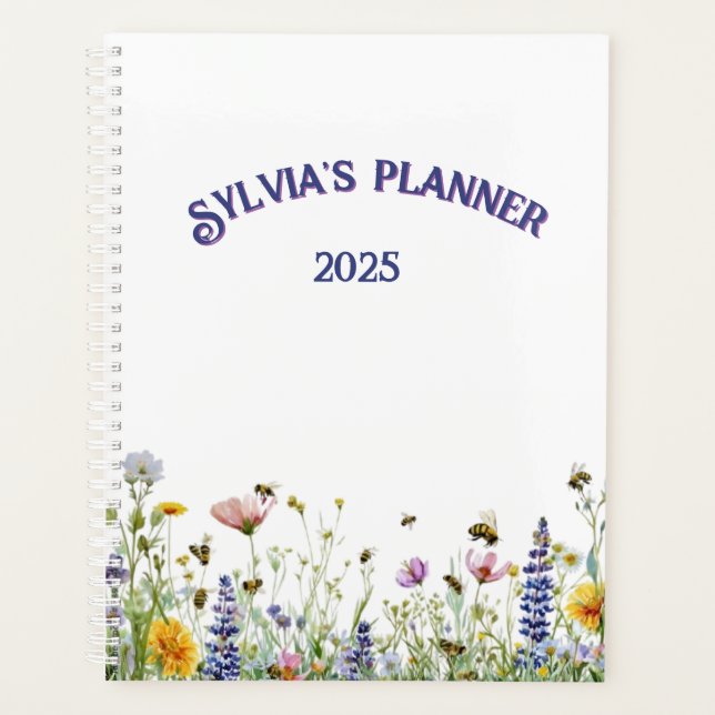 Floral Bottom Border with Year Planner (Front)