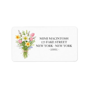 Floral Bouquet Address Labels