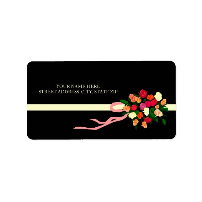 Floral Bouquet Address Mailing Labels (Front)