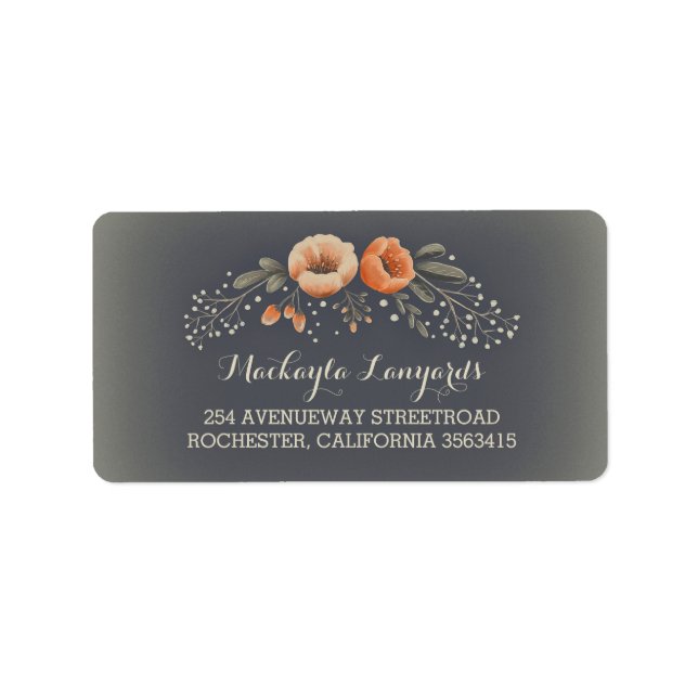 Floral Bouquet Baby's Breath Vintage Label (Front)