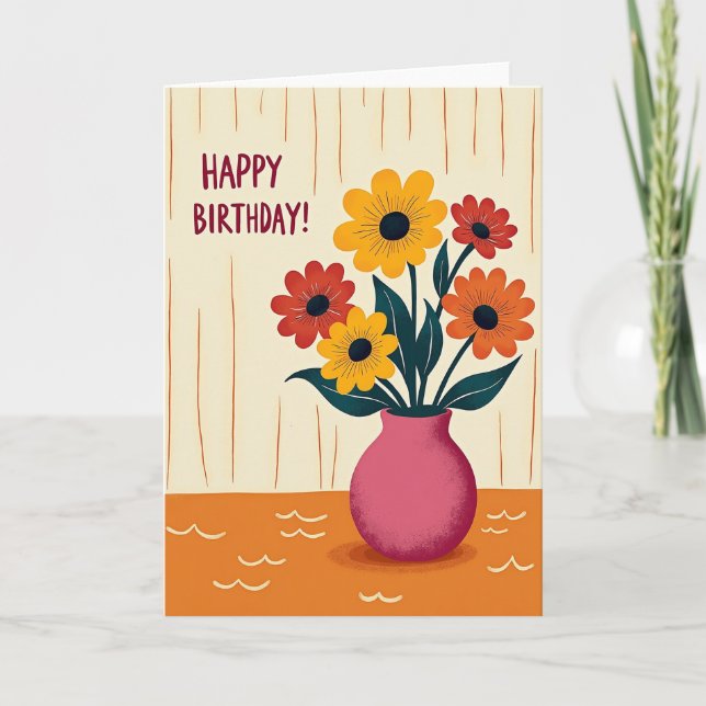 Floral Bouquet Birthday Card (Front)
