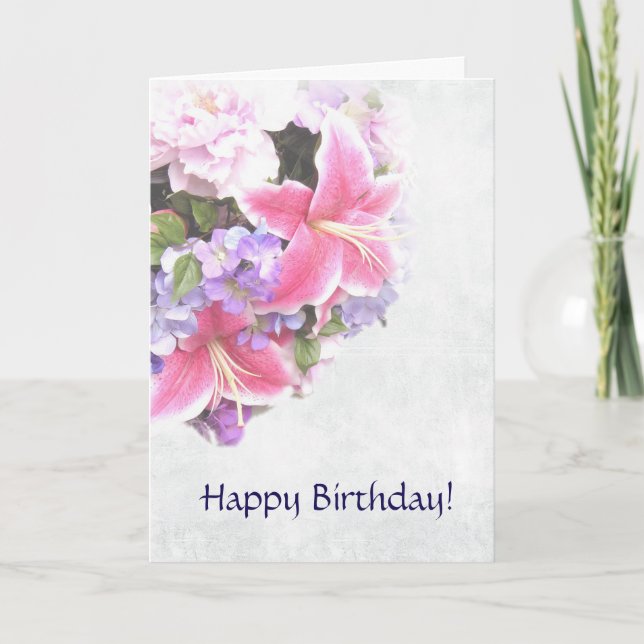 Floral Bouquet Birthday Card (Front)