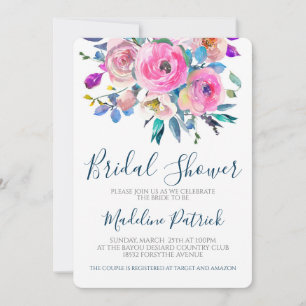 Floral Bouquet Bridal Shower Invitation