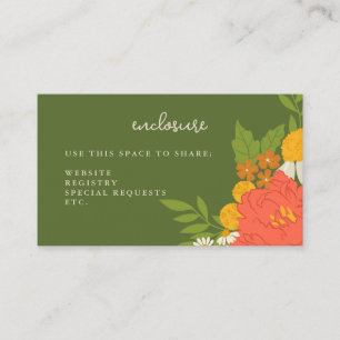 Floral Bouquet Bridal Shower Invitation Insert