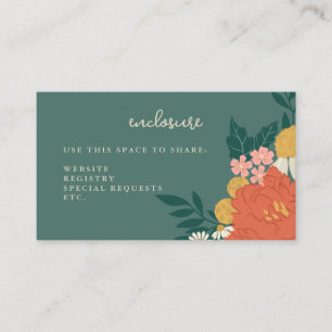 Floral Bouquet Bridal Shower Invitation Insert