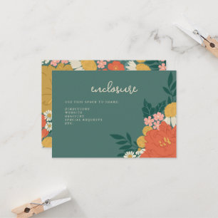 Floral Bouquet Bridal Shower Invitation Insert