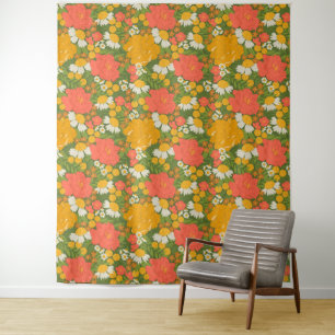 Floral Bouquet Bridal Shower Tapestry