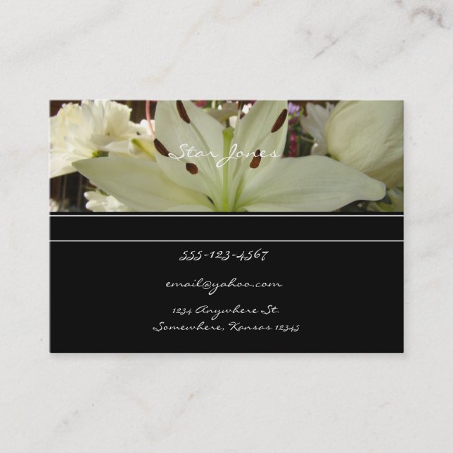 Floral Bouquet business card (Front)