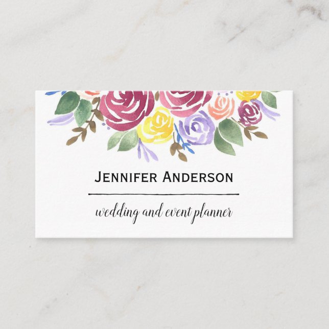 Floral Bouquet Business Card (Front)