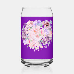 Floral Bouquet Custom  Can Glass