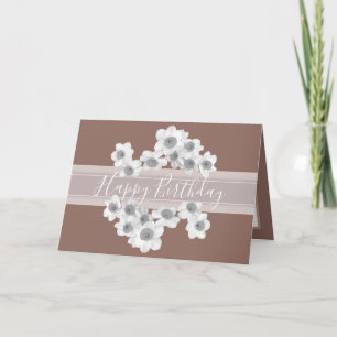 Floral Bouquet Daffodil Flowers Chic Girl Birthday Card