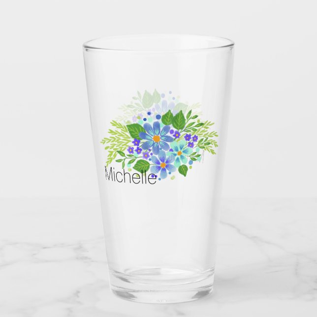 Floral Bouquet Glass (Front)