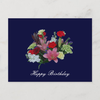 Floral Bouquet happy birthday Postcard