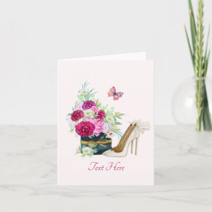 Floral bouquet heels  card