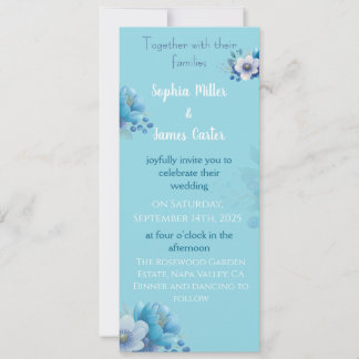floral bouquet in a serene watercolor style. invitation
