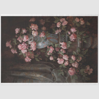 Floral bouquet in black decoupage paper