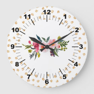 Floral Bouquet Large Clock