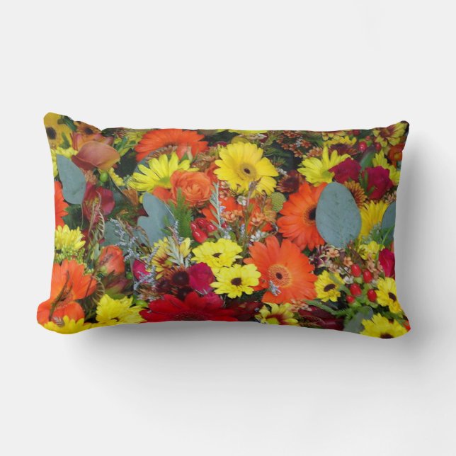 Floral Bouquet Lumbar Cushion (Front)