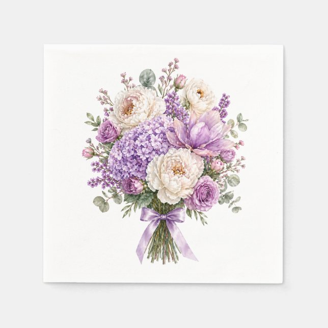 Floral Bouquet Paper Napkins (Front)