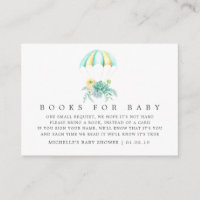 Floral Bouquet Parachute Baby Shower Book Request