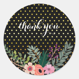 Floral bouquet party * choose background colour classic round sticker