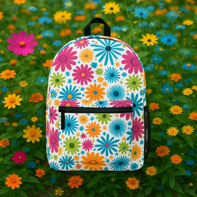 Floral Bouquet Pattern with Leaves elegant Printed Backpack (Creator Uploaded)