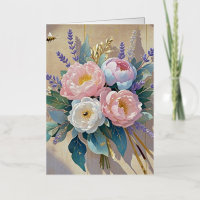 Floral Bouquet peonies lavender