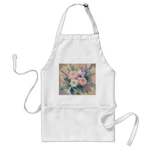 Floral Bouquet peonies lavender Standard Apron