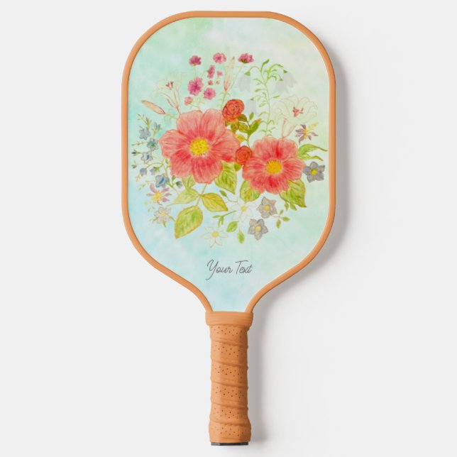 Floral Bouquet Pickleball Paddle (Front)