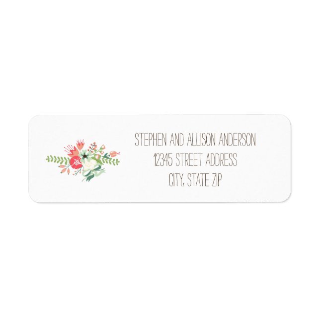 Floral Bouquet - Return Address Labels (Front)