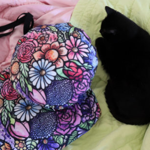 Floral Bouquet Spring Flower Round Cushion