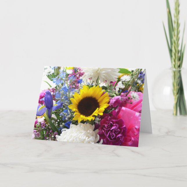 Floral bouquet thank you card (Front)