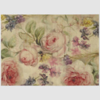 Floral Bouquet Vintage Script Ephemera Decoupage 3