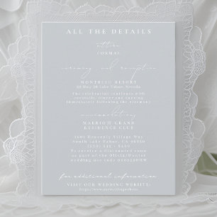 Floral Bouquet Wedding Details Enclosure Cards