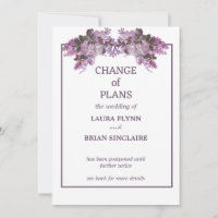 Floral Bouquet Wedding Postponement Save The Date