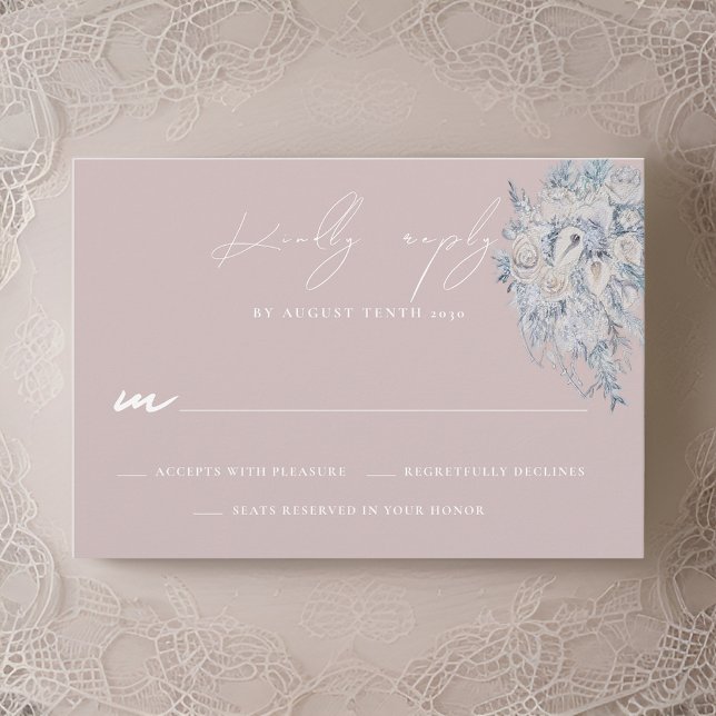 Floral Bouquet Wedding RSVP Response Card (Creator Uploaded)