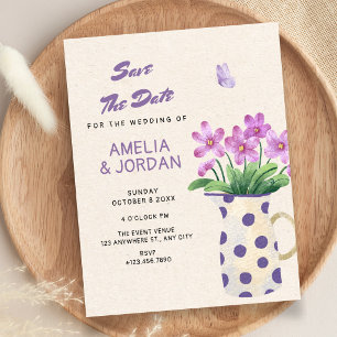 Floral bouquet wedding save the date