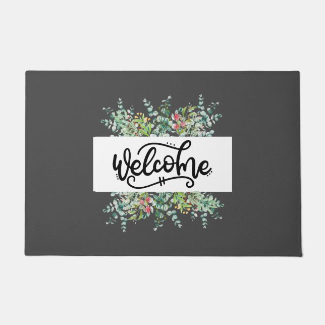 Floral Bouquet Welcome Doormat (Front)