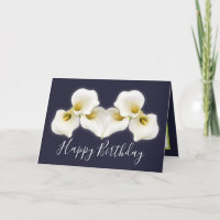 Floral Bouquet White Calla Lilies Floral Birthday