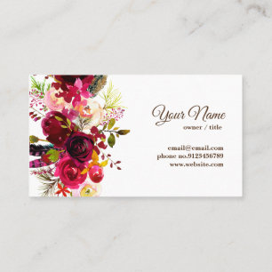 floral, boutique business card