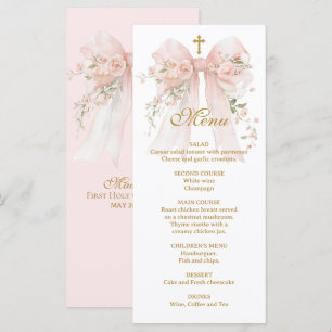 Floral Bow First Holy Communion - Coquette Menu