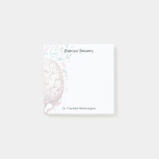 Floral Brain Therapist Fleeting Thoughts Post-it Notes