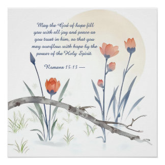 Floral Branch  Bible  Memory Anchor Downloadable  Poster