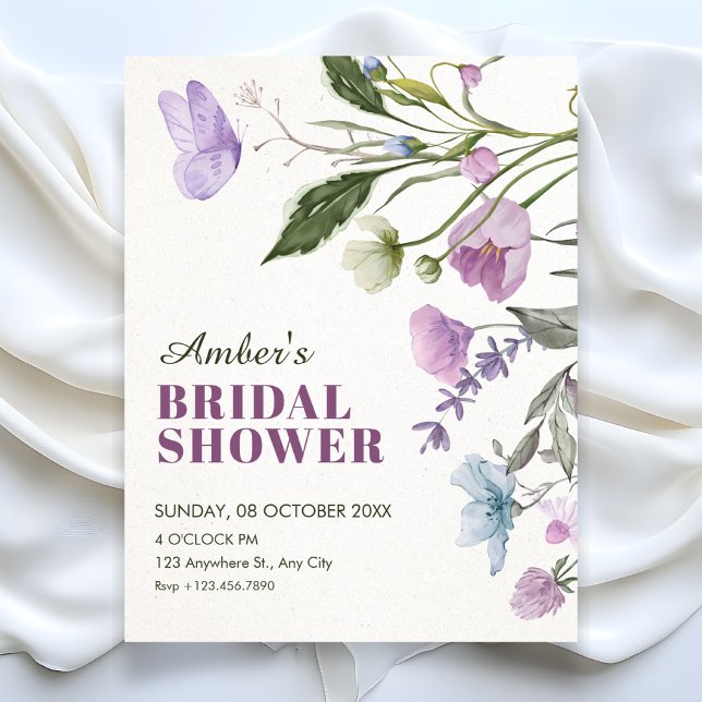 Floral branch bridal shower invitation (Creator Uploaded)